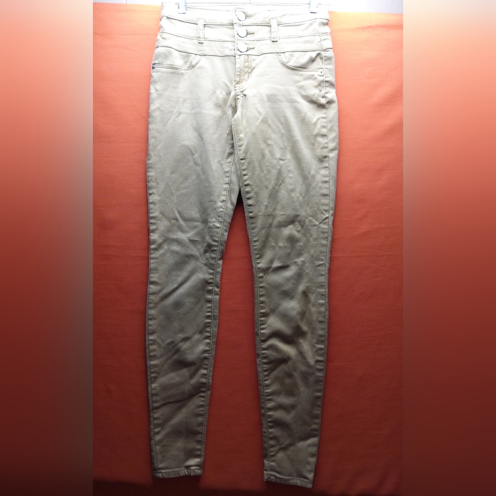 No Boundaries Khaki Button-Fly Pants